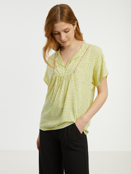 CAMAIEU Gelbe gemusterte Bluse für Frauen CAMAIEU