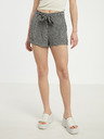 CAMAIEU Weiß und schwarz karierte Shorts für Damen CAMAIEU