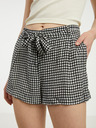 CAMAIEU Weiß und schwarz karierte Shorts für Damen CAMAIEU