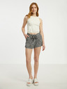 CAMAIEU Weiß und schwarz karierte Shorts für Damen CAMAIEU