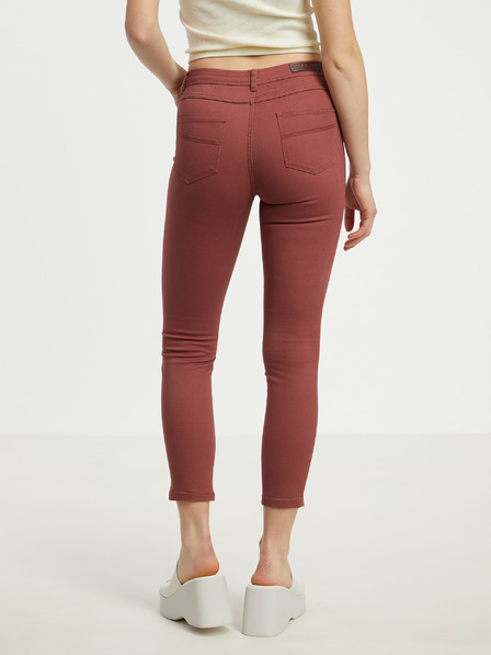 CAMAIEU Burgunderfarbene Skinny Fit Jeans für Damen CAMAIEU