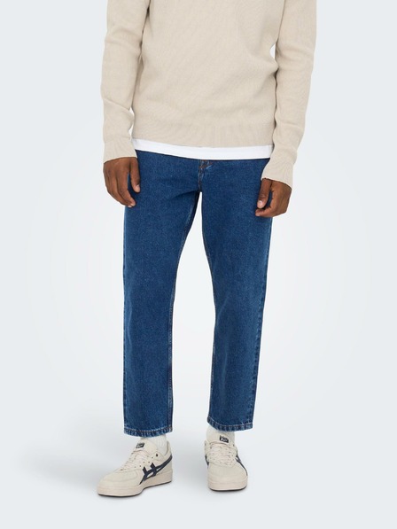 ONLY & SONS Blaue Herrenjeans mit geradem Schnitt ONLY & SONS Savi