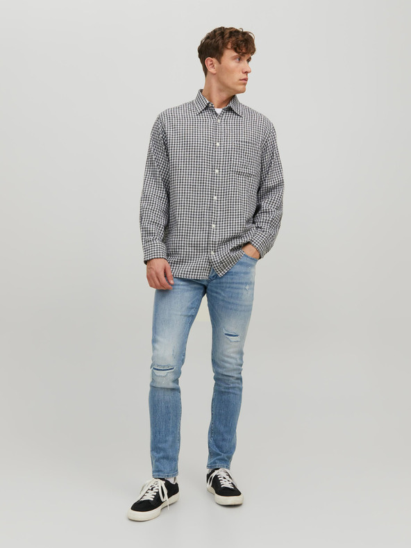Jack & Jones Blaue Herren-Skinny-Fit-Jeans Jack & Jones Glenn