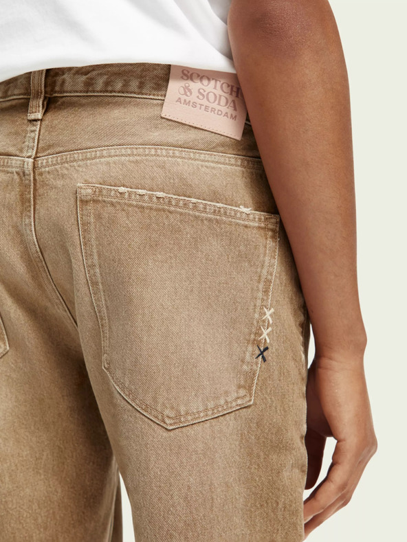 Scotch & Soda Beigefarbene Herrenjeans mit geradem Schnitt Scotch & Soda