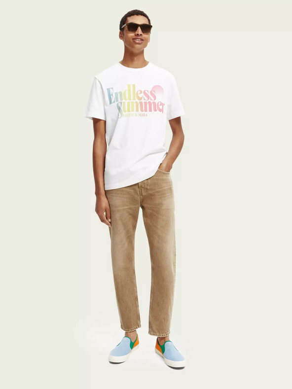 Scotch & Soda Beigefarbene Herrenjeans mit geradem Schnitt Scotch & Soda