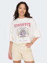 ONLY Weißes Damen-T-Shirt in Übergröße ONLY Lucy