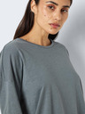 Noisy May Graues und blaues Damen T-Shirt in Übergröße mit langen Ärmeln Noisy May Mathilde