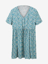Tom Tailor Cremefarbenes und blaues gemustertes Damenkleid von Tom Tailor