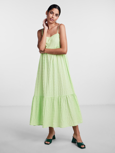 Pieces Hellgrünes Damen-Maxikleid Pieces Louise