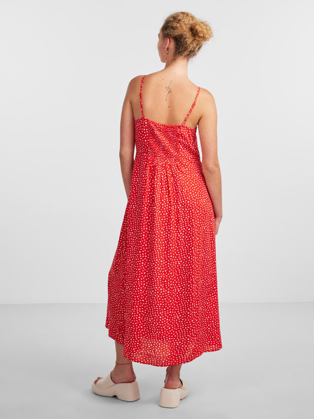 Pieces Rotes gemustertes Maxikleid für Damen Pieces Nya