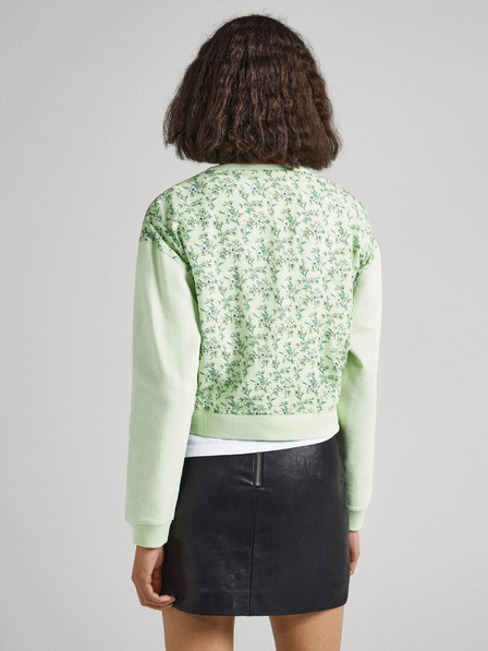 Pepe Jeans Hellgrünes Pepe Jeans Alissa Sweatshirt für Damen mit Blumenmuster