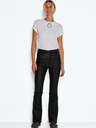 Noisy May Schwarze Damen Lederhose mit ausgestelltem Schnitt Noisy May Sallie