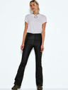 Noisy May Schwarze Damen Lederhose mit ausgestelltem Schnitt Noisy May Sallie