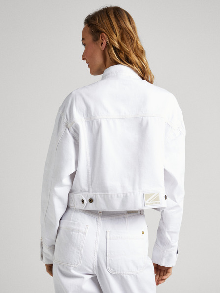 Pepe Jeans Weiße Pepe Jeans Frankie Jeansjacke für Damen