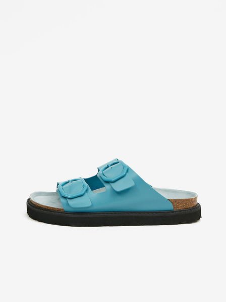 Ojju Türkisfarbene Damen Pantoffeln aus Leder OJJU