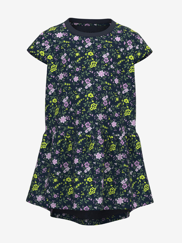 name it Dunkelblaues geblümtes name it Vigga Kleid für Mädchen