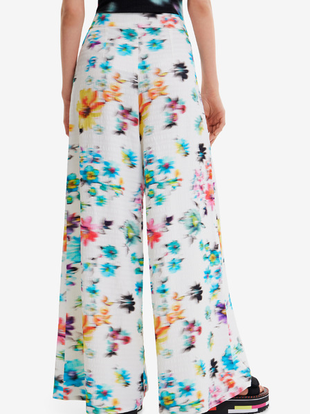 Desigual Weiße Desigual Daniela Damenhose mit Blumenmuster