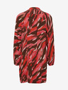 Fransa Braunes und rotes gemustertes Damenkleid Fransa