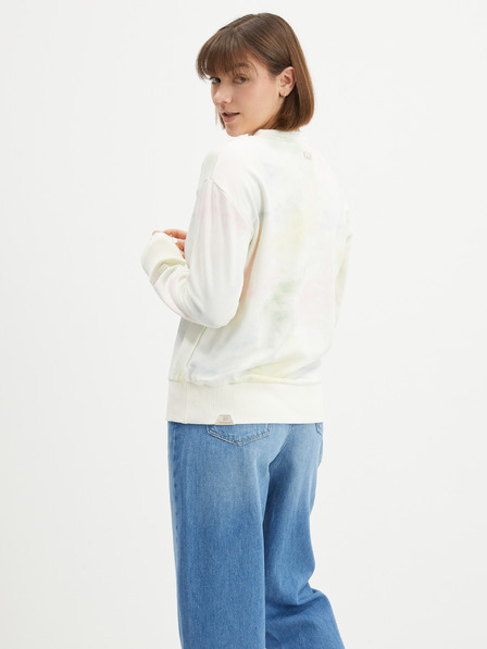 Ragwear Cremefarbenes gemustertes Damen-Sweatshirt Ragwear Delain Ombre