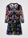 Desigual Schwarzes geblümtes kurzes Damenkleid Desigual Lyon