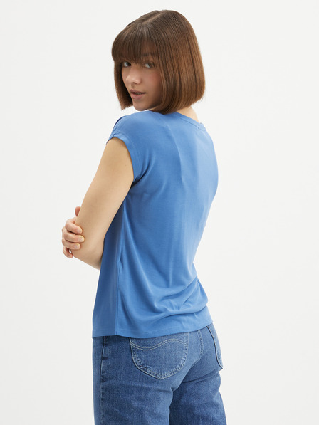 Vila Blaues Damen-Basic-Shirt VILA Modala