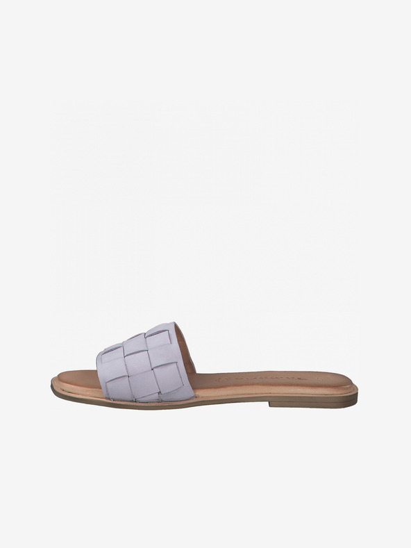 Tamaris Hellviolette Lederpantoffeln Tamaris
