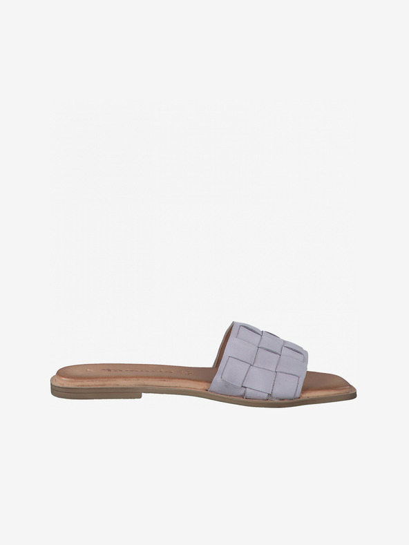 Tamaris Hellviolette Lederpantoffeln Tamaris