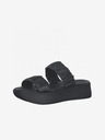 Tamaris Schwarze Lederpantoffeln Tamaris