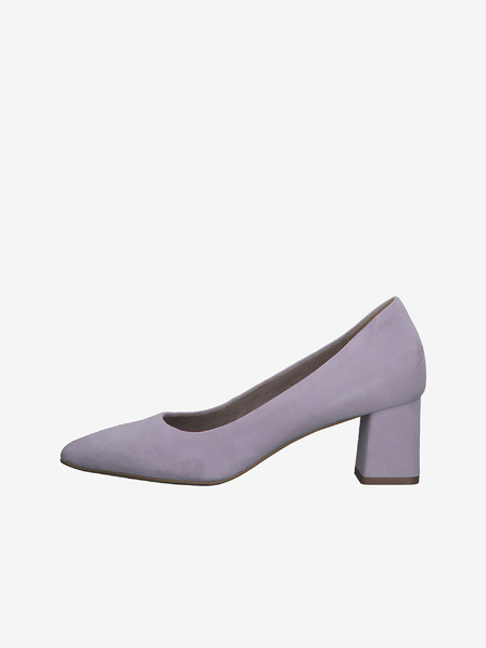Tamaris Hellviolette Damenpumps mit niedrigem Absatz aus Wildleder Tamaris