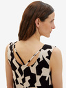 Tom Tailor Schwarz- und cremefarbenes gemustertes Damenkleid Tom Tailor