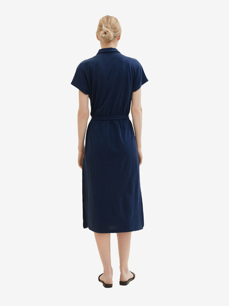 Tom Tailor Tom Tailor Dunkelblaues Damenhemd Midikleid