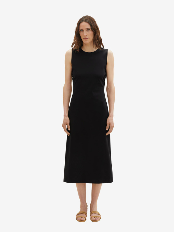 Tom Tailor Schwarzes Damen-Midikleid von Tom Tailor