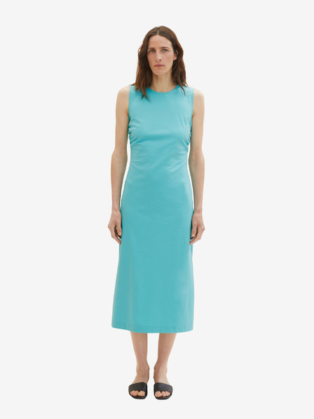 Tom Tailor Türkisfarbenes Damen Tom Tailor Midikleid