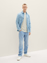 Tom Tailor Denim Cremefarbenes gemustertes Herren-T-Shirt Tom Tailor Denim