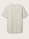 Tom Tailor Denim Cremefarbenes gemustertes Herren-T-Shirt Tom Tailor Denim