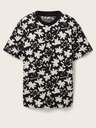 Tom Tailor Denim Weiß-schwarz gemustertes Herren-T-Shirt Tom Tailor Denim