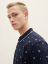 Tom Tailor Denim Dunkelblaues gemustertes Herren-Poloshirt Tom Tailor Denim