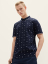 Tom Tailor Denim Dunkelblaues gemustertes Herren-Poloshirt Tom Tailor Denim