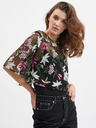 Orsay Schwarze geblümte Bluse ORSAY