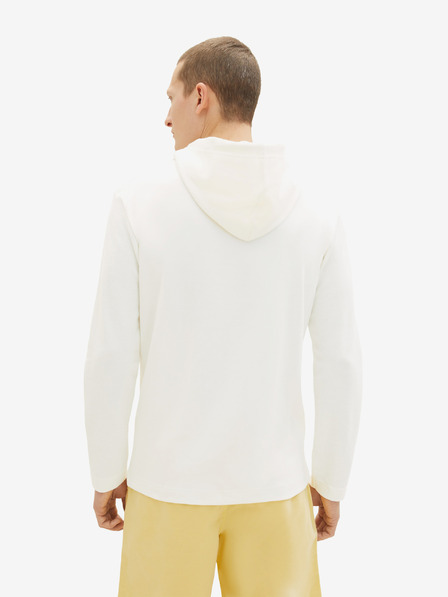 Tom Tailor Cremefarbenes Langarm-T-Shirt für Herren Tom Tailor