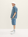 Tom Tailor Denim Blaues Herrenhemd aus gemustertem Denim Tom Tailor Denim