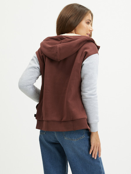 Picture Hellgrauer und burgunderroter Damen-Kapuzenpullover Bild