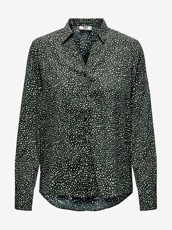 Jacqueline de Yong Schwarzes gepunktetes Damenhemd JDY Caine