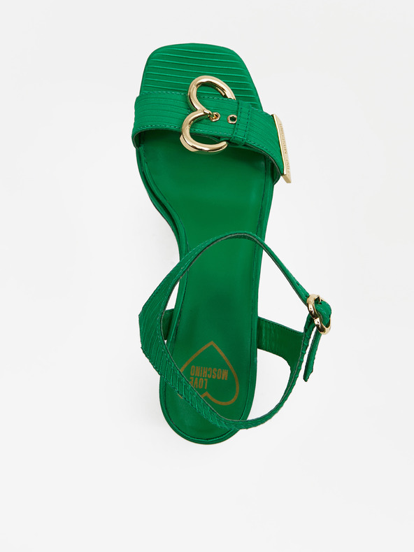 Love Moschino Grüne Damen-Sandalen von Love Moschino