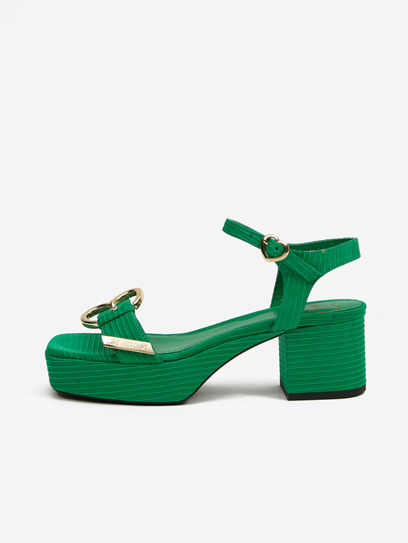 Love Moschino Grüne Damen-Sandalen von Love Moschino