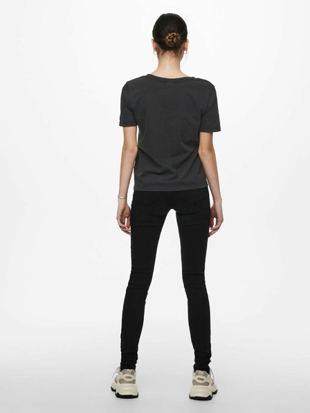 Jacqueline de Yong Schwarzes Basic-T-Shirt JDY Farock