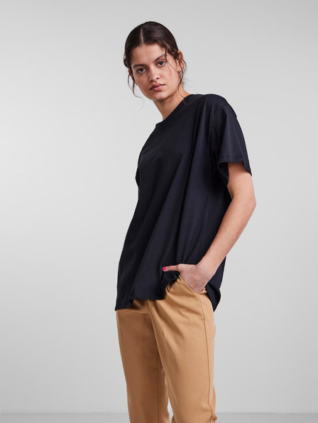 Pieces Schwarzes Oversized-T-Shirt Pieces Rina
