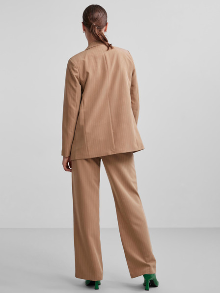 Pieces Hellbrauner gestreifter Damenblazer Pieces Bossy