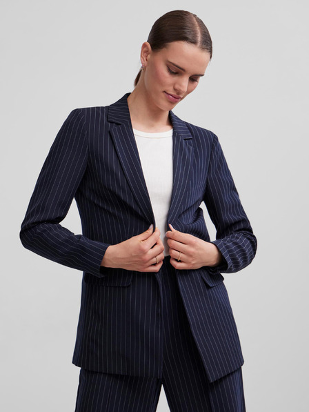 Pieces Dunkelblau gestreifter Damenblazer Pieces Bossy