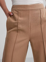 Pieces Braun gestreifte Damenhose mit weitem Bein Pieces Bossy